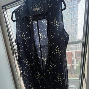 Gorgeous. Equipment Size Large Silk Earl Romper Playsuit Blue White Stars